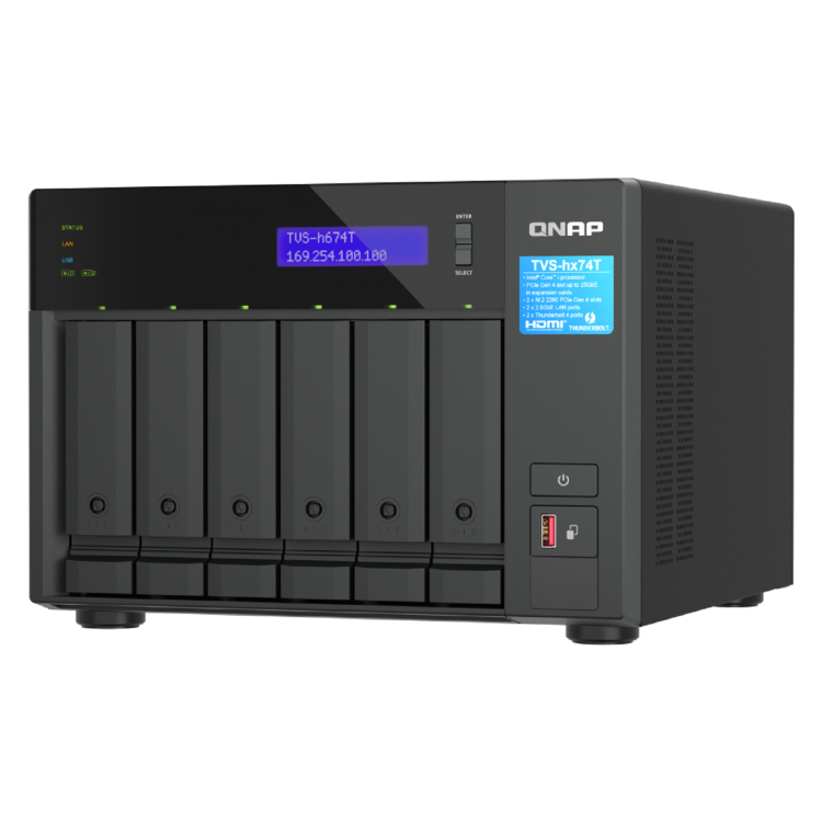 QNAP TVS-H674T-i5-32G 32GB RAM 6 Bay Desktop NAS Expansion Enclosure