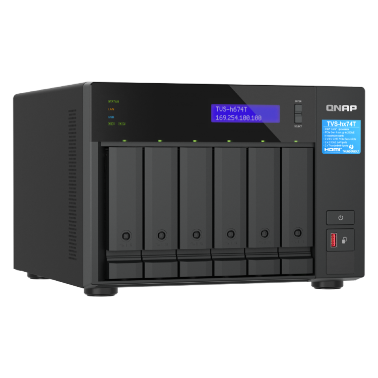 QNAP TVS-H674T-i5-32G 32GB RAM 6 Bay Desktop NAS Expansion Enclosure