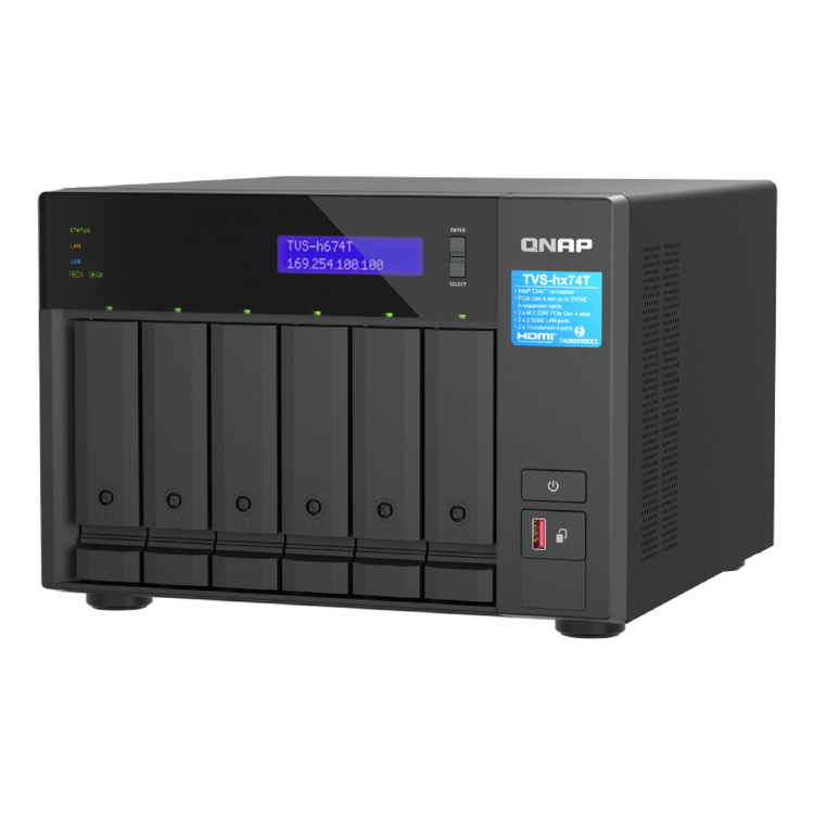 QNAP TVS-H674T-i5-32G 32GB RAM 6 Bay Desktop NAS Expansion Enclosure