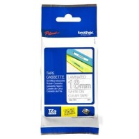BROTHER 18mm Whiteonclear Glos TZE-145