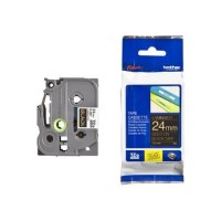 BRO 24MM GLOSS TZ GOLD ON BLK TAPE BRO 24MM GLOSS TZ GOLD ON BLK TAPE