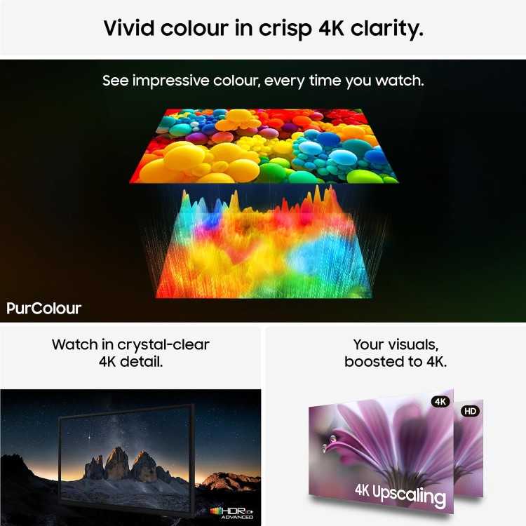 Samsung UE43U8020HKXXU 43" Crystal UHD 4K Smart TV with HDR10+ Gaming Hub & Tizen OS