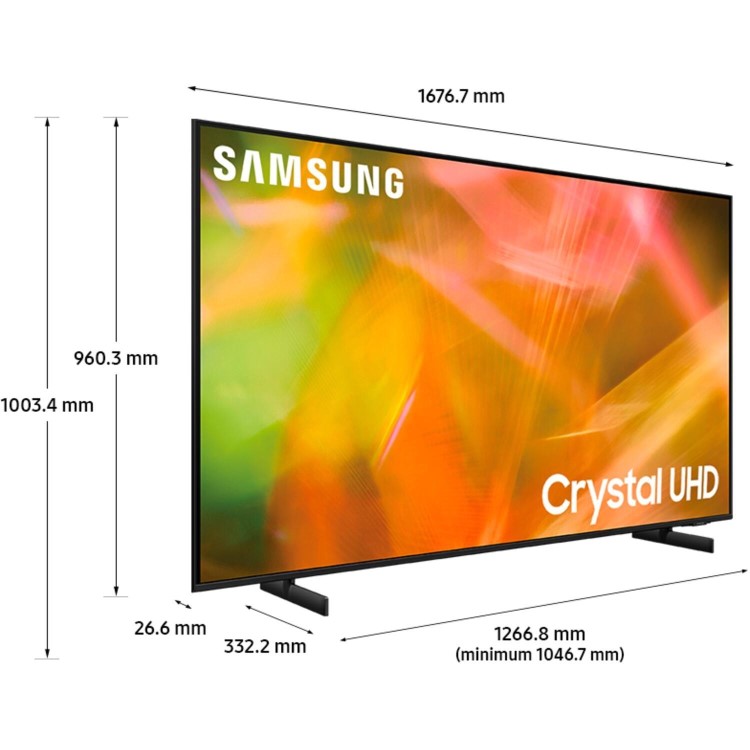 Samsung AU8000 75 Inch 4K Crystal HDR Smart TV