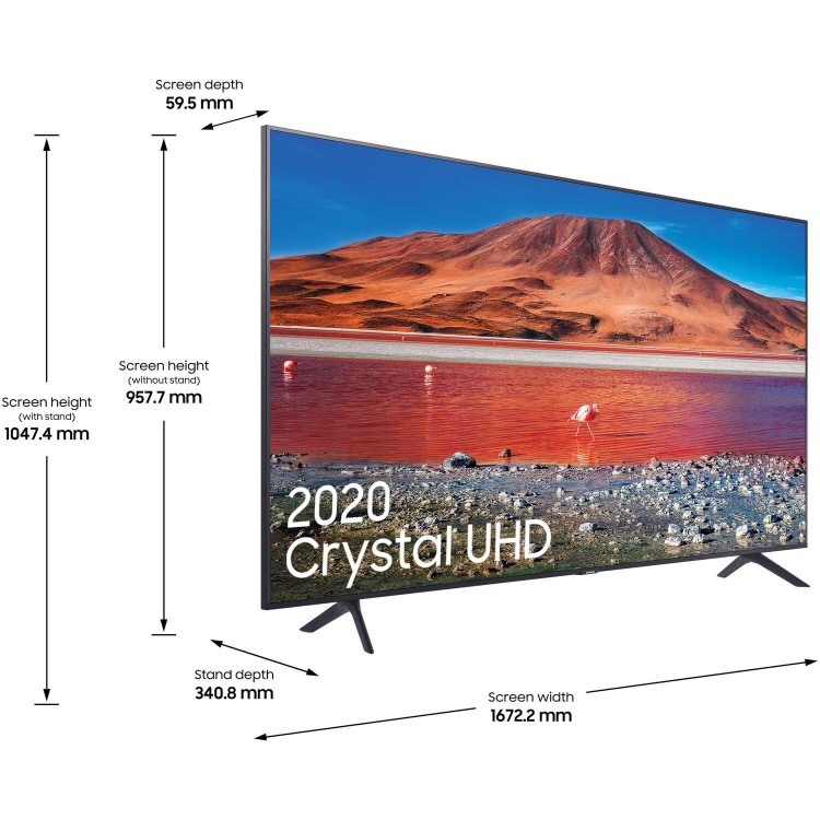 Samsung UE75TU7100KXXU 75" 4K Ultra HD HDR10+ Smart LED TV with TV Plus & Adaptive Sound