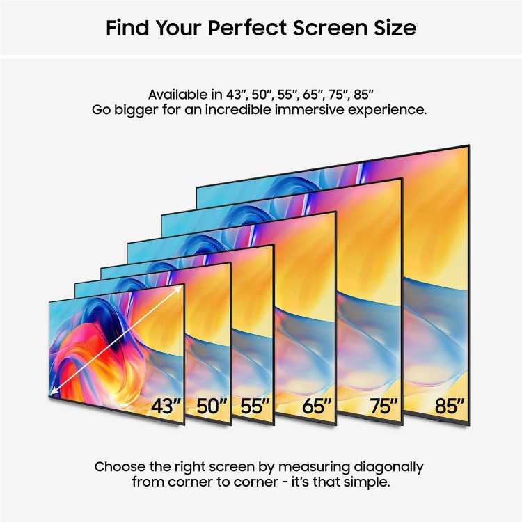Samsung UE85M70HAKXXU 85" Mini LED 4K Ultra HD Smart TV with Tizen OS  Vision AI Gaming Hub HDR Object Tracking Sound Lite TV