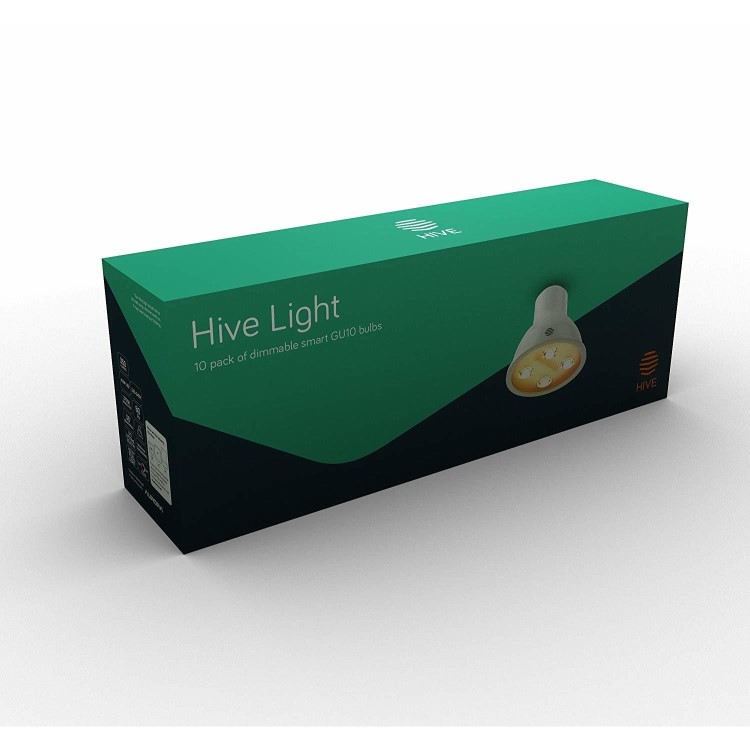 Hive Active Light Dimmable Bulb with GU10 Spotlight Ending - 10 Pack 
