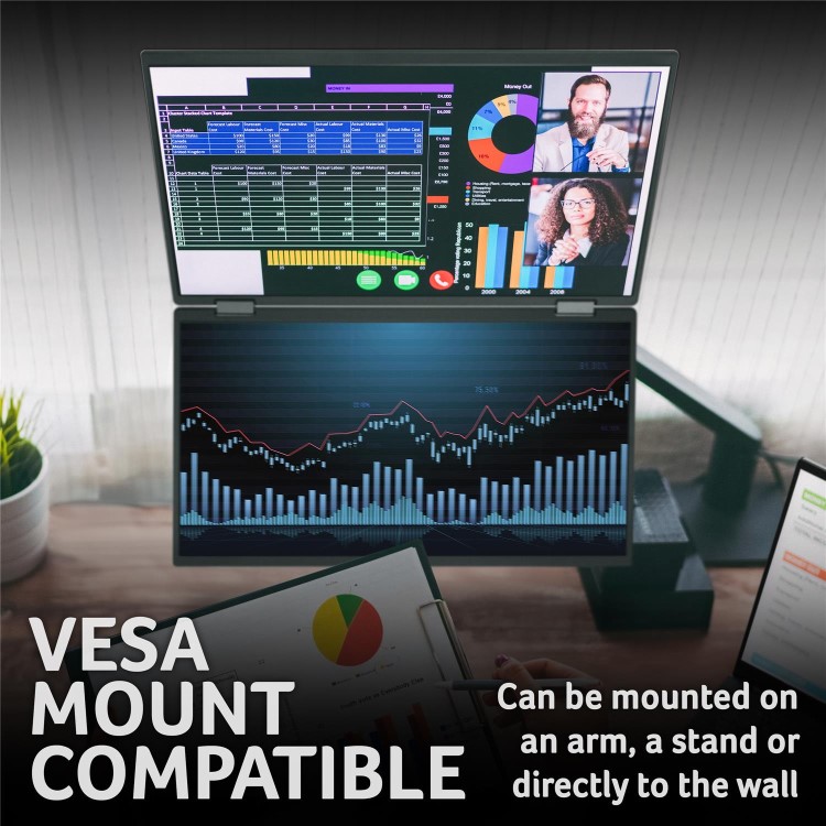 Acer PD193QE Dual 18.5" IPS Full HD 100Hz Foldable Portable Monitor