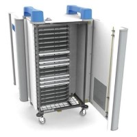 GRADE A3 - LapCabby Single Door Charging Trolley 20 Port for Tablets/Laptop or Chromebook - Compact Design GRADE A3 - LapCabby Single Door Charging Trolley 20 Port for Tablets/Laptop or Chromebook - Compact Design