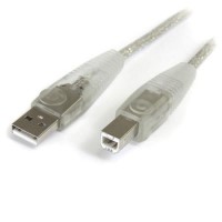 StarTech.com 15 ft Transparent USB 2.0 Cable - A to B StarTech.com 15 ft Transparent USB 2.0 Cable - A to B