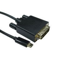 OEM 2 Meter Type C Male to DVI Male Cable Black