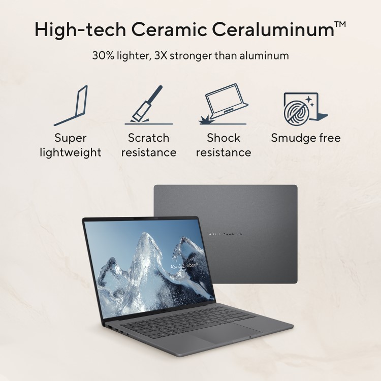 ASUS Zenbook A14 Qualcomm Snapdragon X2 Elite 16GB RAM 1TB SSD 14 Inch Windows 11 Laptop