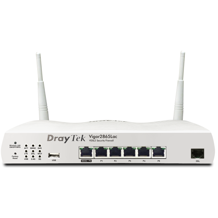 Draytek Vigor 2865 VDSL2 5 Port Gigabit Ethernet with Multi-WAN VPN & Firewall Router