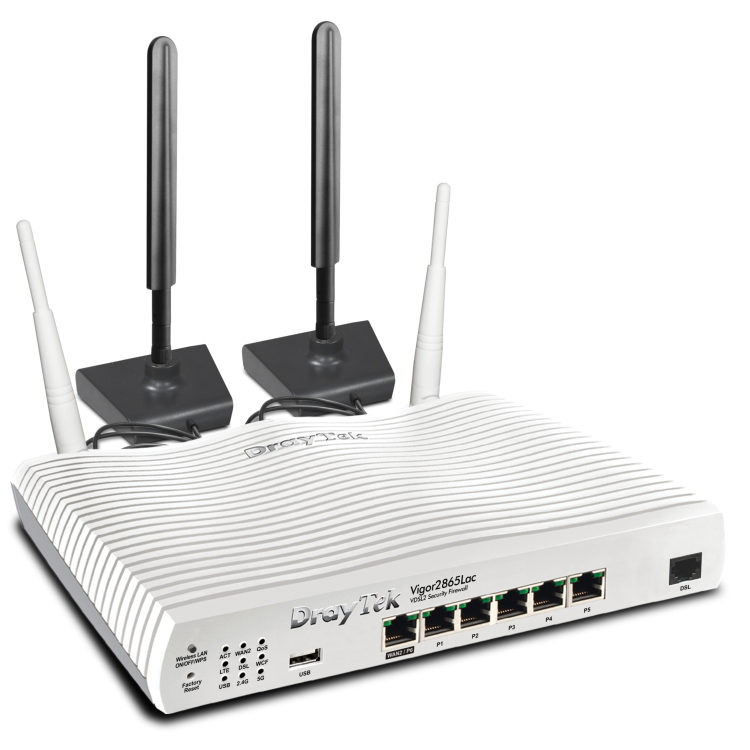 Draytek Vigor 2865 VDSL2 5 Port Gigabit Ethernet with Multi-WAN VPN & Firewall Router