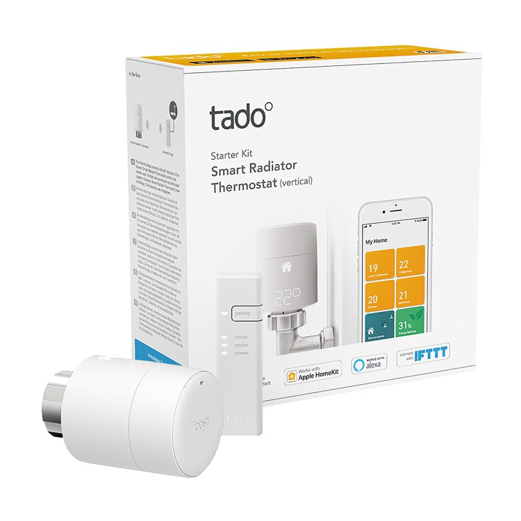 Tado Vertical Smart Radiator Vertical Thermostat Kit 
