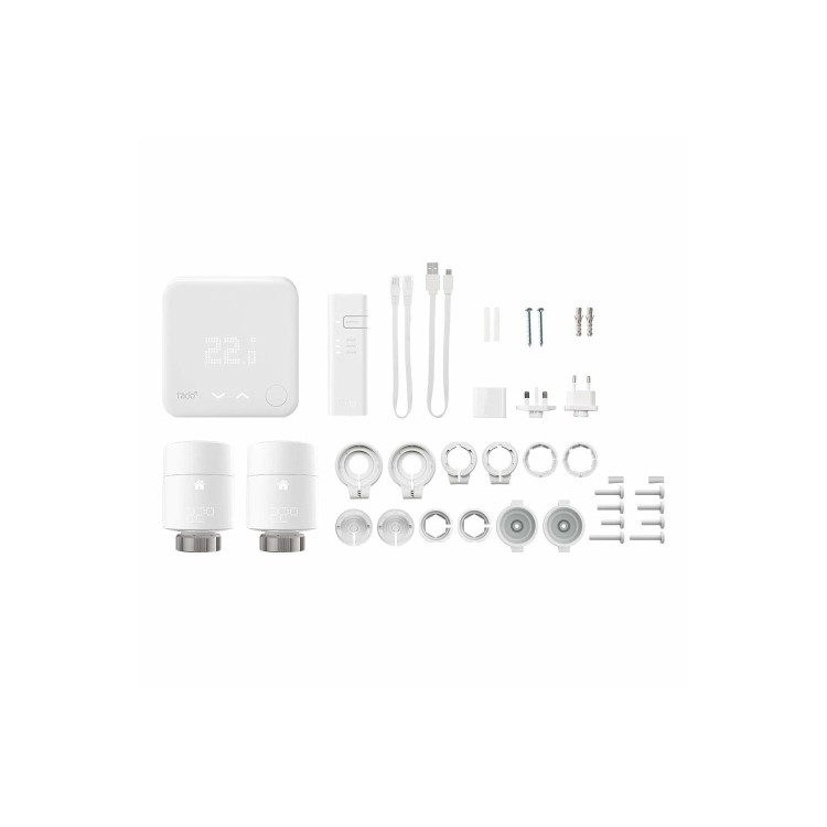 Tado Smart Thermostat Starter Kit V3+ with 2 Add-on Smart Radiator Thermostats - White