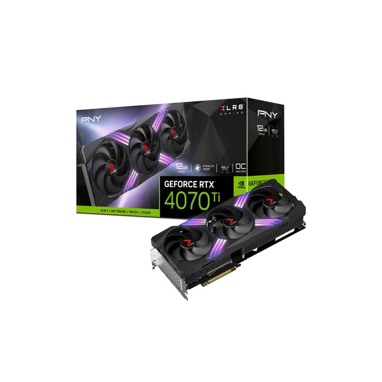 PNY NVIDIA GeForce RTX 4070 Ti 12GB 2610MHz GDDR6X OC Graphics Card