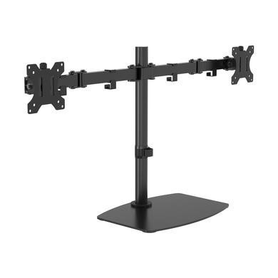 Vision PROFESSIONAL FREESTANDING DUAL MONITOR DESK STAND - BLACK - fits two flat panel displays up to 27" 