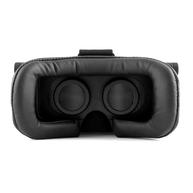 GRADE A1 - Virtual Reality Adjustable 3D Headset for Smartphones + Remote Control - Black