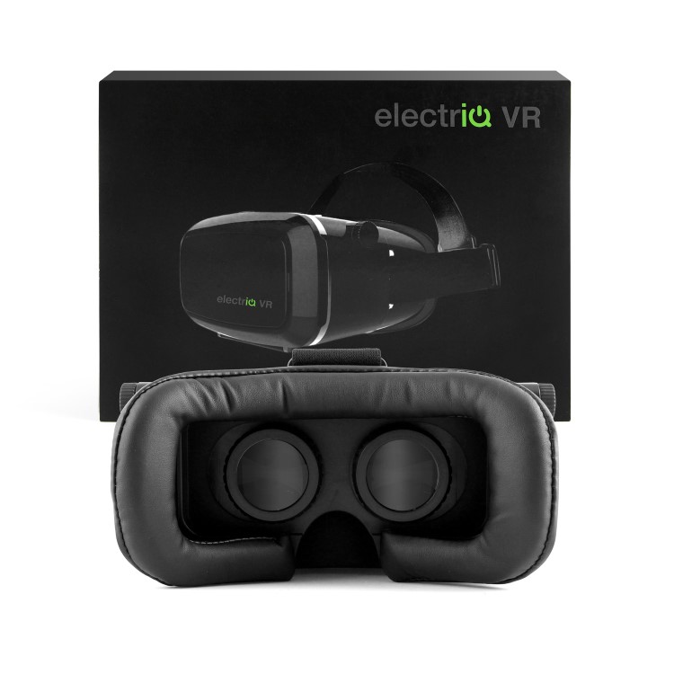 GRADE A1 - Virtual Reality Adjustable 3D Headset for Smartphones + Remote Control - Black