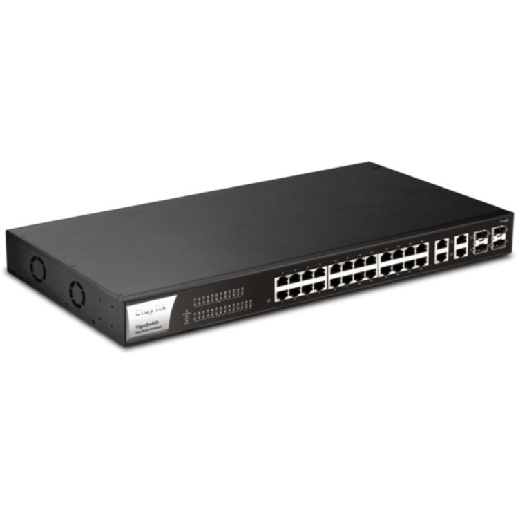 DrayTek VigorSwitch P2282x L2+ 24-Port Gigabit PoE Network Managed Switch