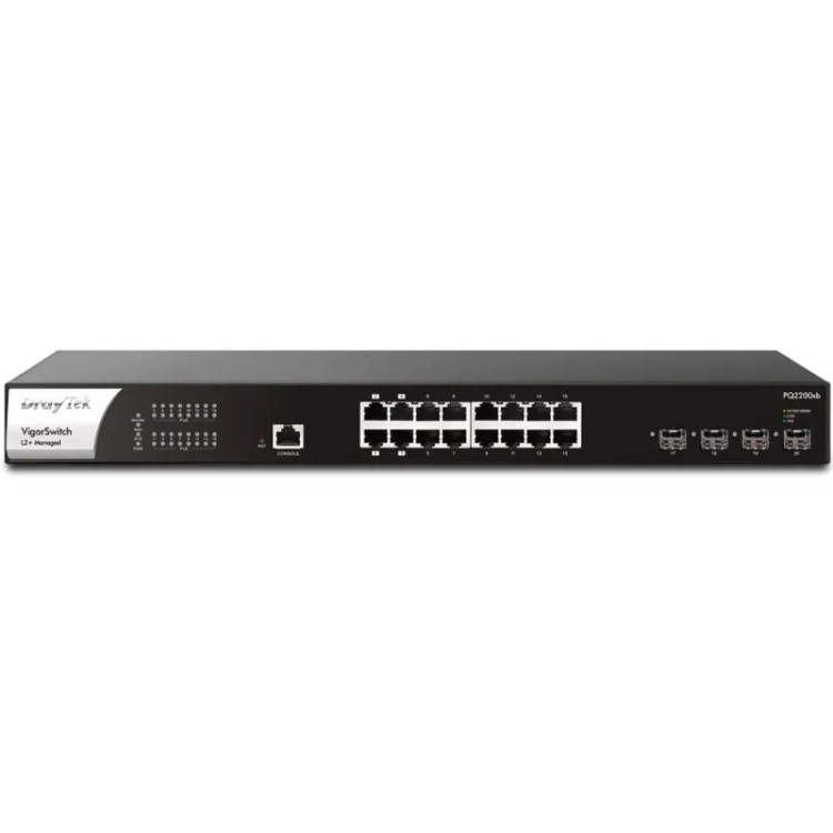 DrayTek VigorSwitch PQ2200XB 16-Port PoE Rack-mountable Managed Switch