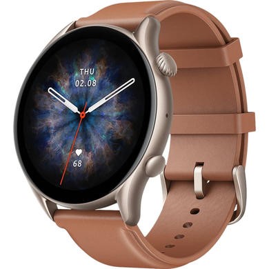 Amazfit GTR 3 Pro Smart Watch - Brown Leather