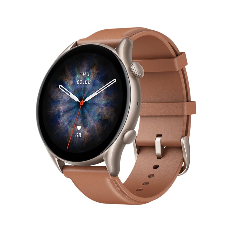 Amazfit GTR 3 Pro Smart Watch - Brown Leather