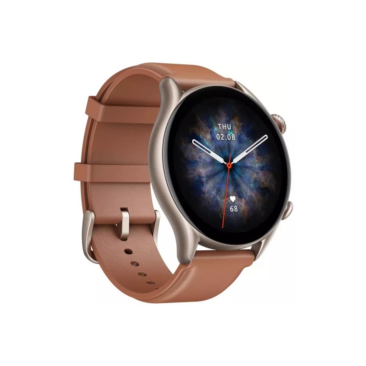 Amazfit GTR 3 Pro Smart Watch - Brown Leather