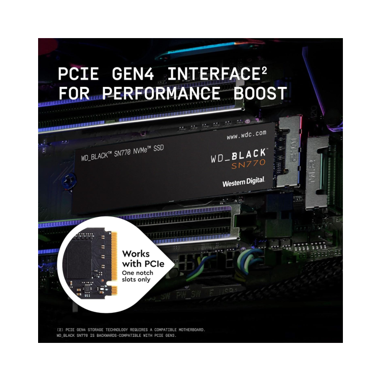 Western Digital Black SN770 1TB M.2 PCI Express 4.0 NVMe Internal SSD