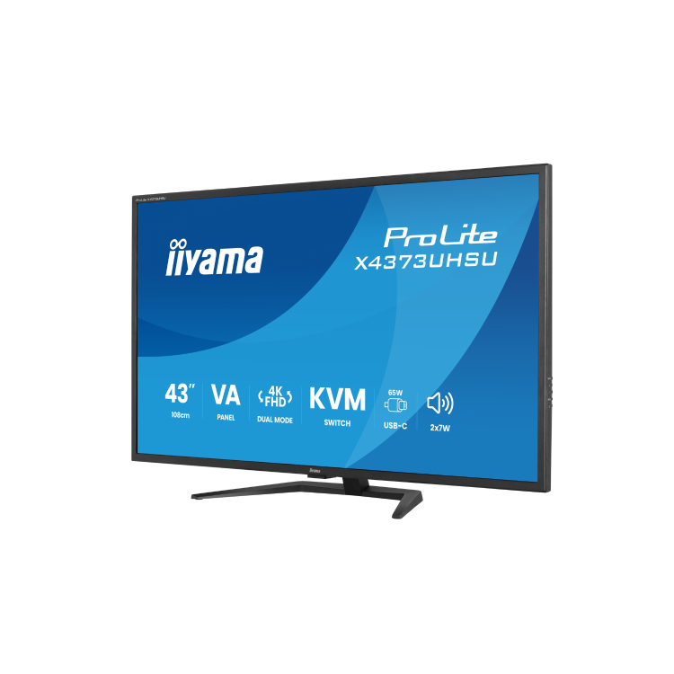 iiyama ProLite X4373UHSU 43" VA 4K UHD USB-C KVM Monitor