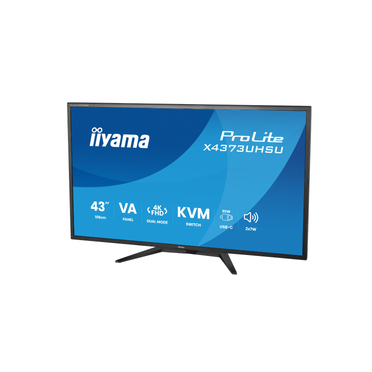 iiyama ProLite X4373UHSU 43" VA 4K UHD USB-C KVM Monitor
