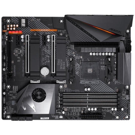AMD X570 AORUS Motherboard with 12+2 Phases IR Digital VRM Fins-Array Heatsink & Direct Touch Heatpipe Dual PCIe 4.0 M.2 with Thermal Guards Intel&reg; GbE LAN with cFosSpeed USB Type-C RGB Fusion 2.0