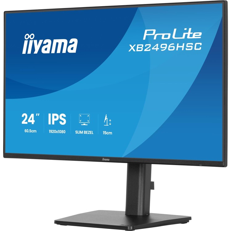 iiyama ProLite XB2496HSC 24" IPS Full HD 144Hz USB-C Height-Adjustable Monitor
