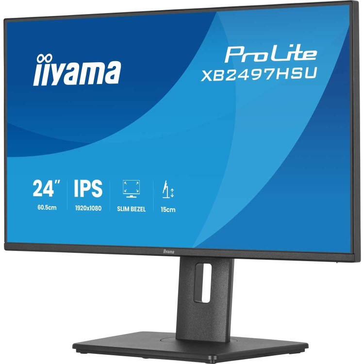 iiyama ProLite XB2497HSU 24" IPS Full HD Height-Adjustable Monitor