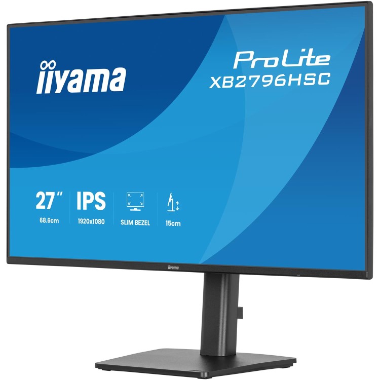 iiyama ProLite XB2796HSC 27" IPS Full HD 144Hz USB-C Height-Adjustable Monitor