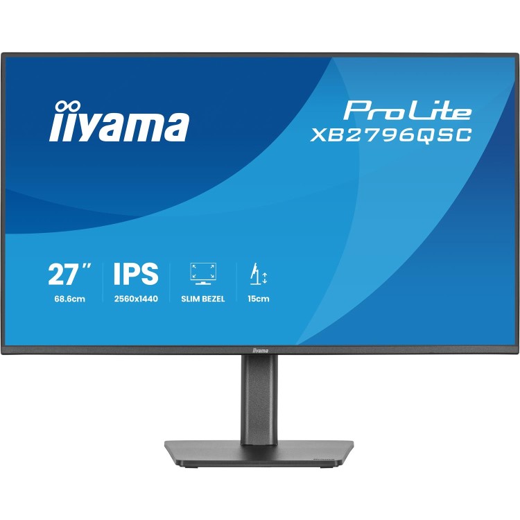 iiyama ProLite XB2796QSC 27" IPS QHD 144Hz USB-C Height-Adjustable Monitor