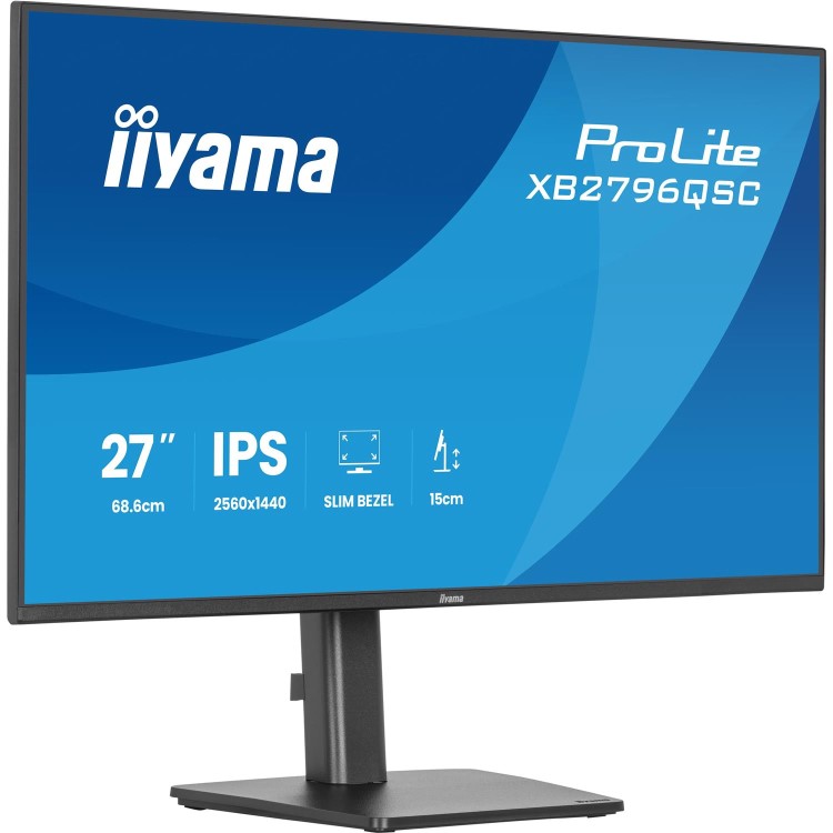 iiyama ProLite XB2796QSC 27" IPS QHD 144Hz USB-C Height-Adjustable Monitor