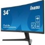 iiyama ProLite XCB3494WQSN-B1 34" UWQHD VA 120Hz Ultrawide Curved Monitor with USB-C Dock
