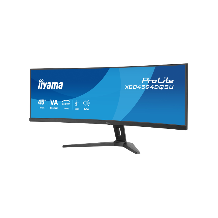 iiyama ProLite XCB4594DQSU 45" VA Dual QHD UltraWide Height-Adjustable Curved Monitor