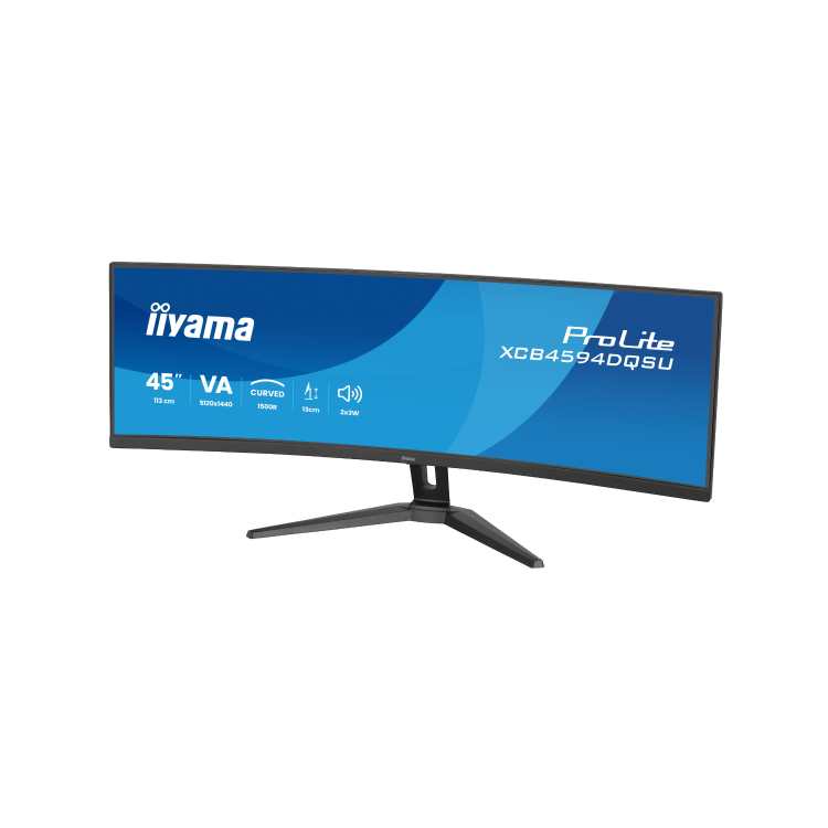 iiyama ProLite XCB4594DQSU 45" VA Dual QHD UltraWide Height-Adjustable Curved Monitor