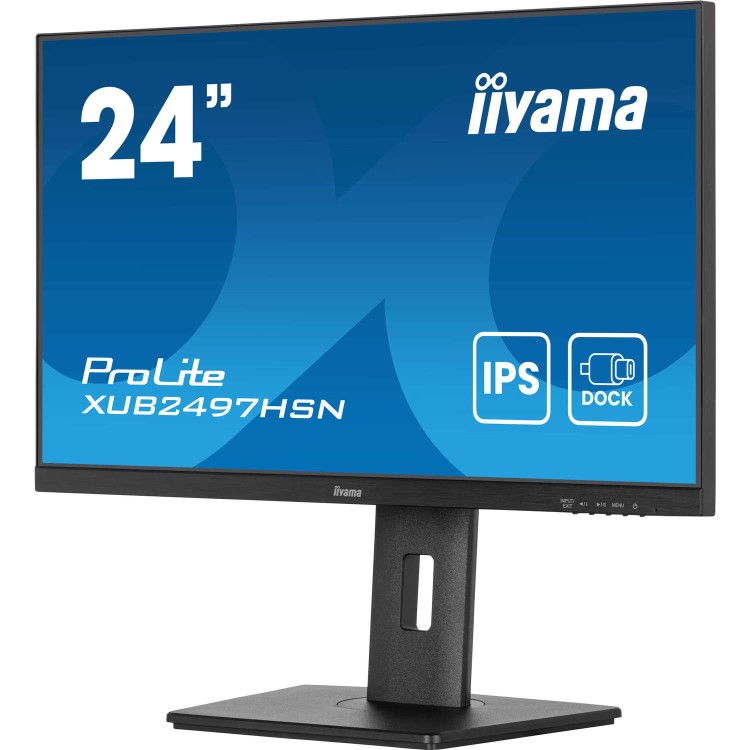 iiyama ProLite XUB2497HSN-B2 24" IPS Full HD USB-C Dock Height-Adjustable Monitor
