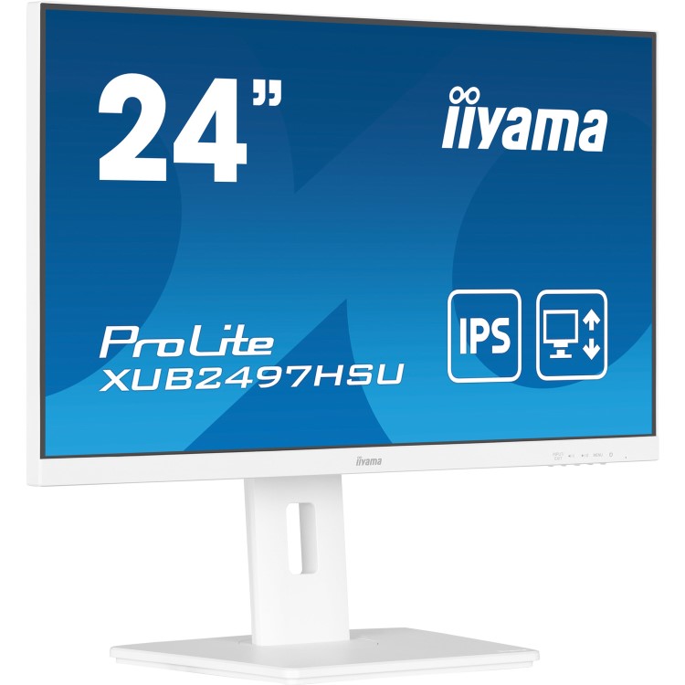 iiyama ProLite XUB2497HSU 24" IPS Full HD 100Hz 1ms Height Adjustable White Monitor