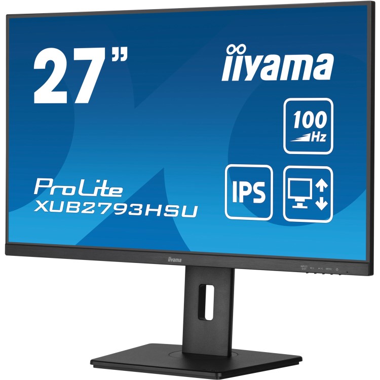 iiyama ProLite XUB2793HSU 27" IPS Full HD 100Hz Height-Adjustable Monitor