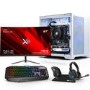 AWD IT Mini Cube RTX 4060 Windows 11 Gaming PC + 27" Full HD Curved Gaming Monitor