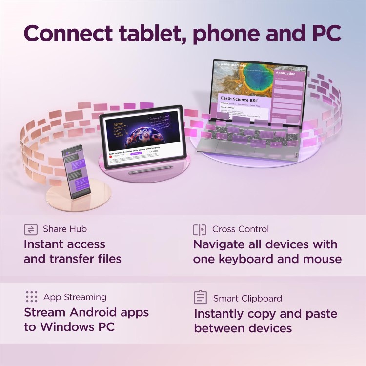 Lenovo Idea Tab Pro 12.7" Luna Grey 128GB Wi-Fi Tablet with Pen