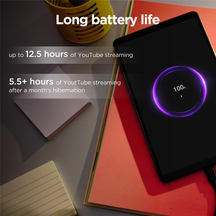 Lenovo Tab One 8.7" Luna Grey 64GB Wi-Fi Tablet + Clear Case