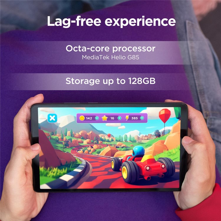 Lenovo Tab One 8.7" Luna Grey 64GB Wi-Fi Tablet + Clear Case