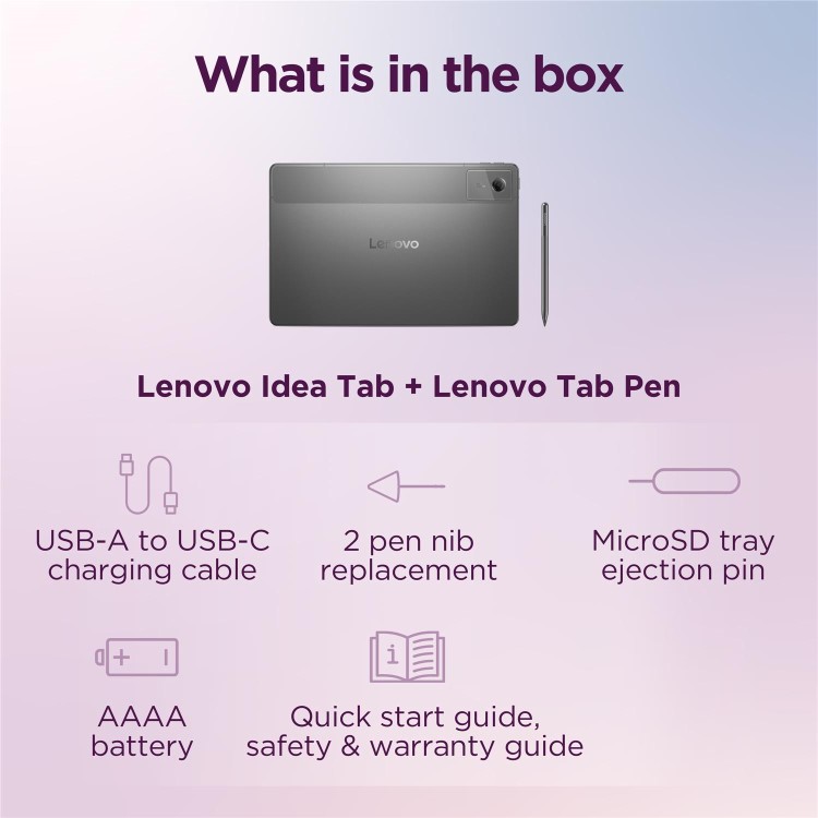 Lenovo Idea Tab 11" Luna Grey 128GB Wi-Fi Tablet with Pen