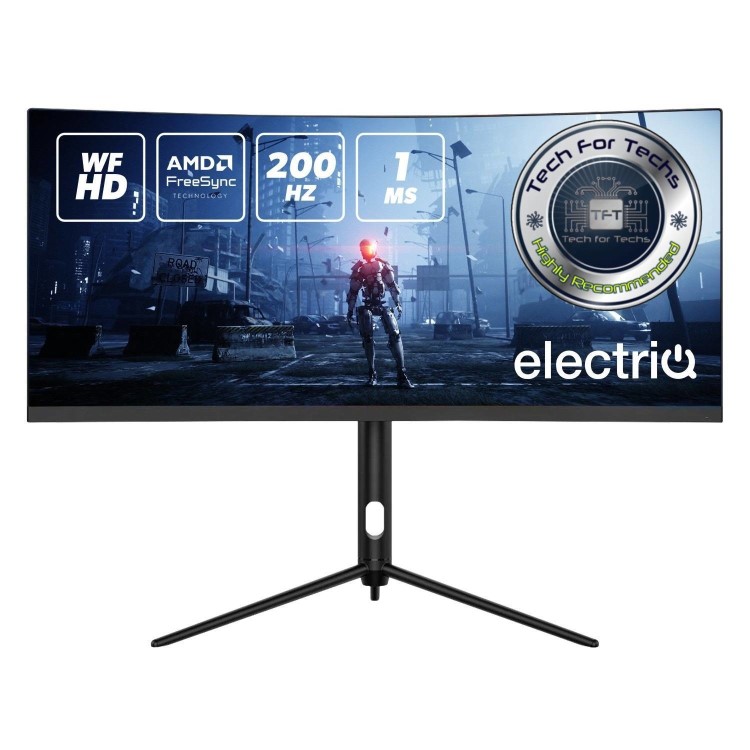 electriQ 30" VA Full HD UltraWide HDR 200Hz FreeSync Curved Gaming Monitor