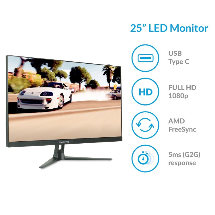 electriQ 25" Full HD 144Hz Gaming Monitor